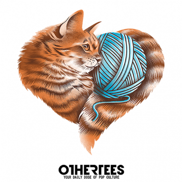 Heart Knitting Kitten