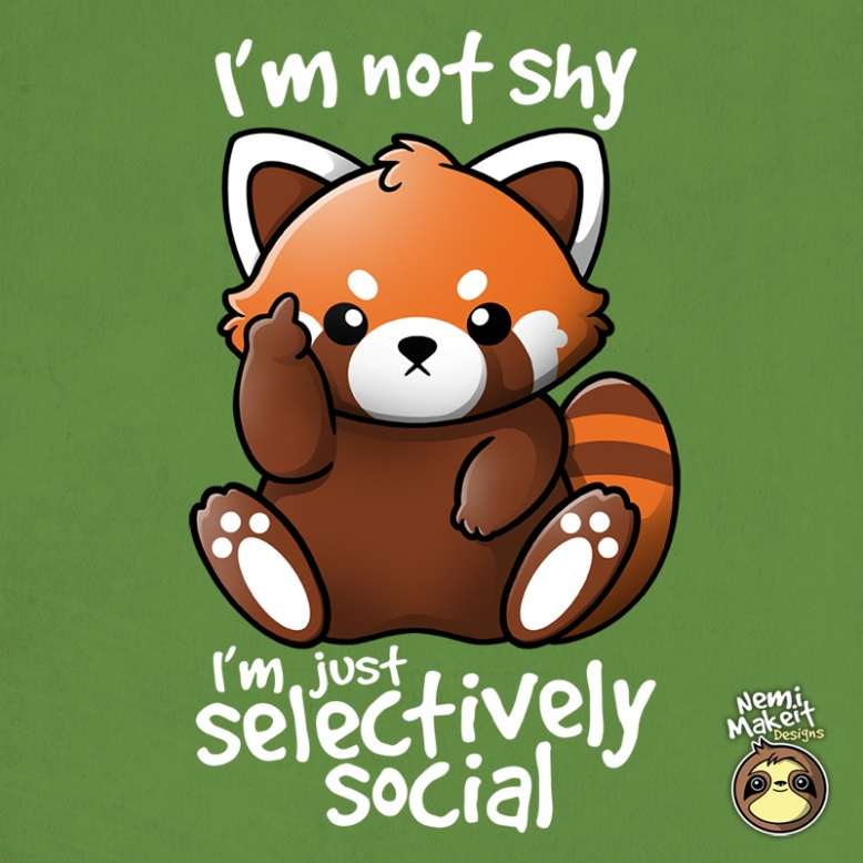 Shy red panda