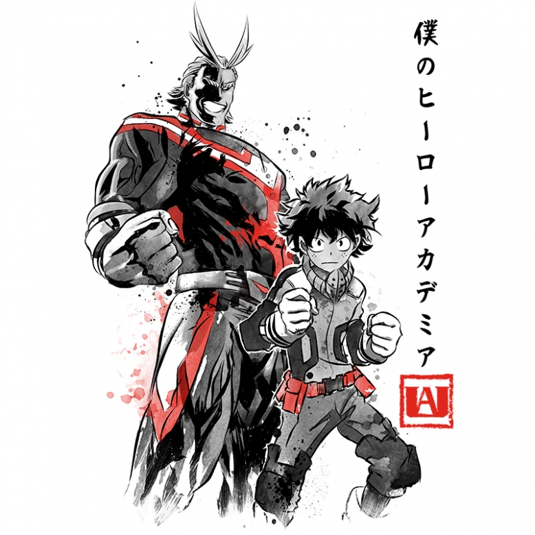 Hero Academia sumi-e