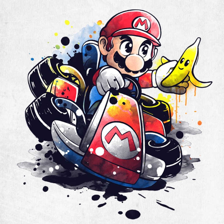 Go kart watercolor