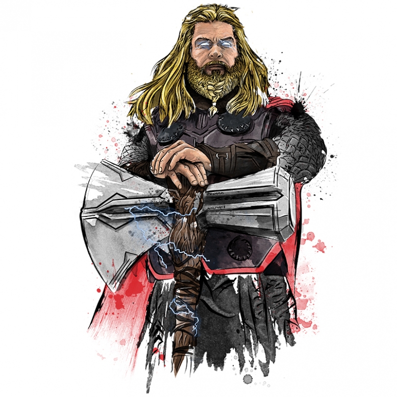 God of Thunder Watercolor