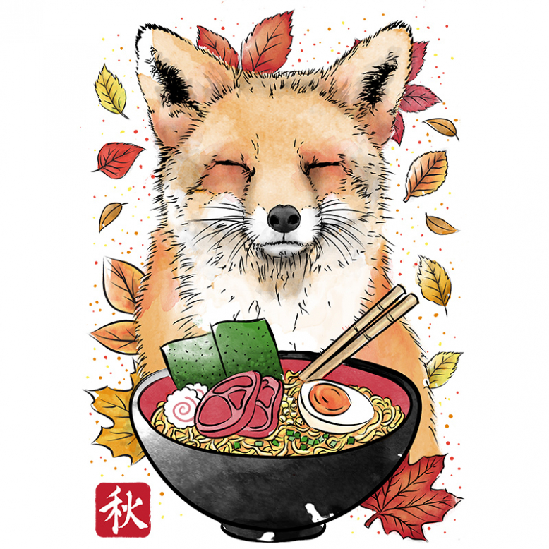 Fox, Leaves and Ramen