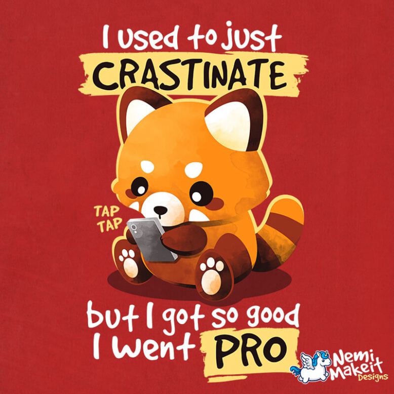 Red panda procrastinator