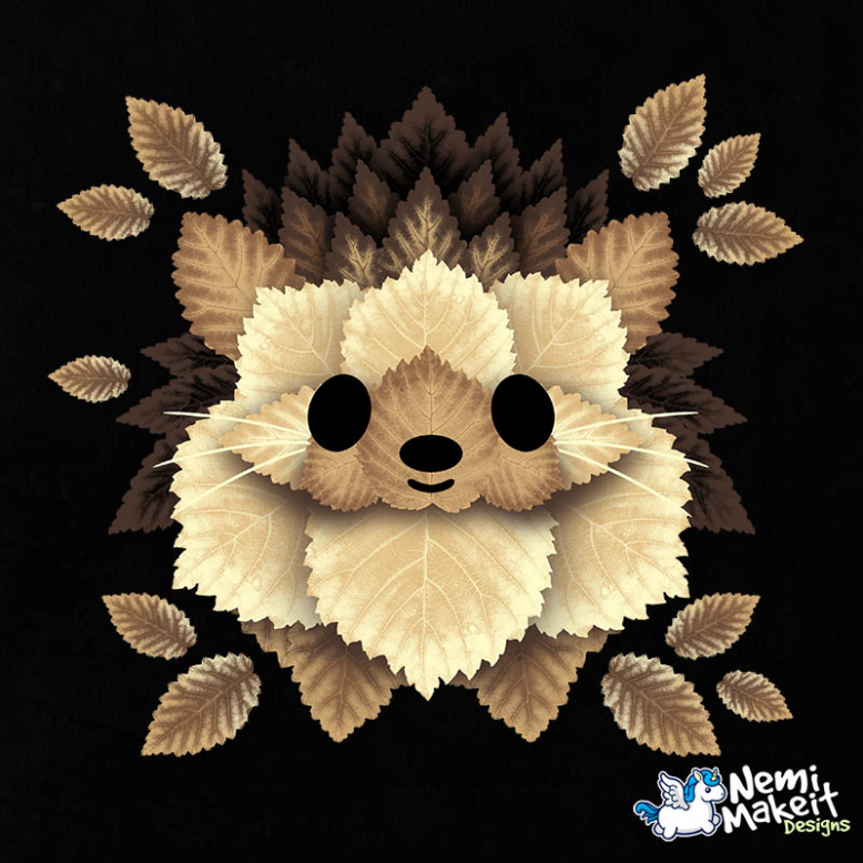 hedgehog of leaves