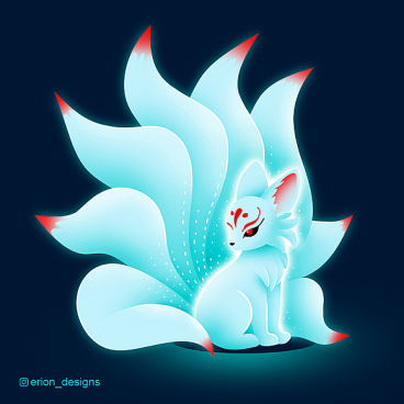 Glowing kitsune
