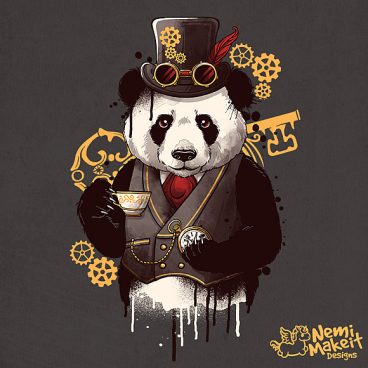 Steampunk panda