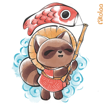 Koinobori Tanuki
