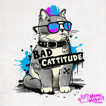 Bad cattitude graffiti
