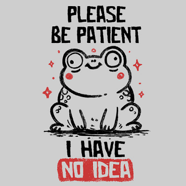 Please Be Patient I Have No Idea