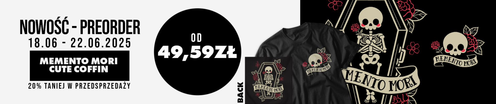 NOWOŚĆ PREORDER -Memento Mori cute coffin 