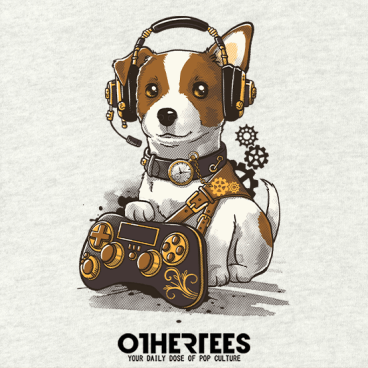 Steampunk gamer dog