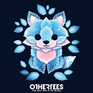 Ice fox of leaves