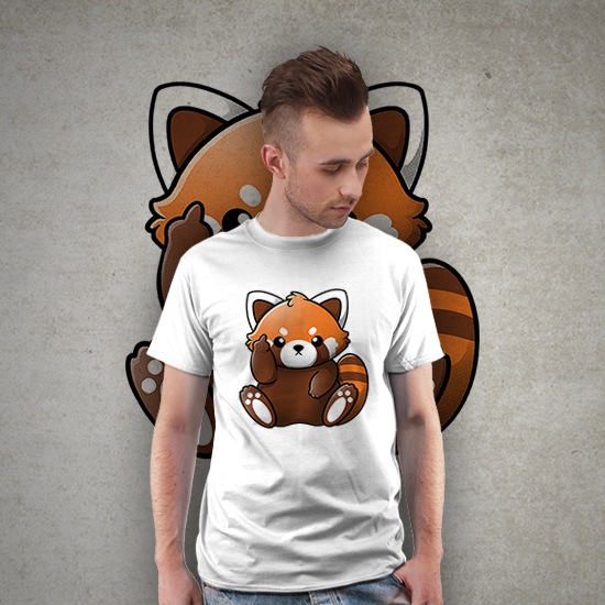 Shy red panda