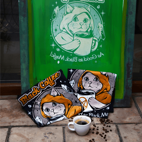 Koszulka dla fanów kawy i kotów!