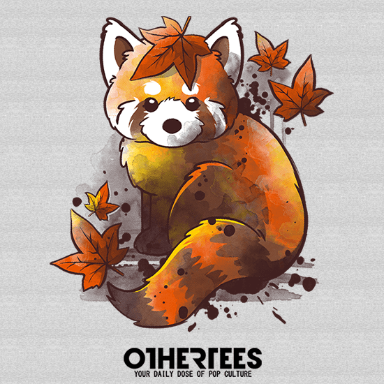 Red panda red leaves