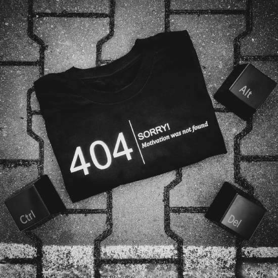 Zabawna koszulka. Koszulka error 404.
