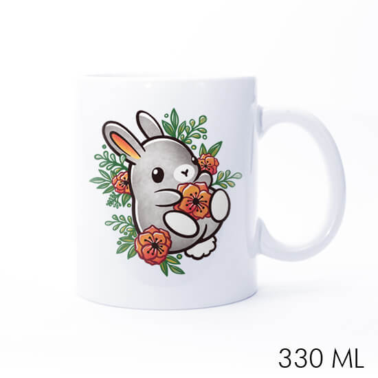 Floral cute bunny