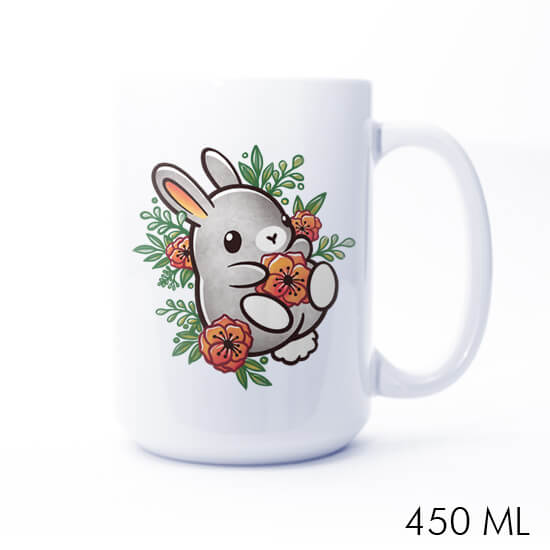 Floral cute bunny