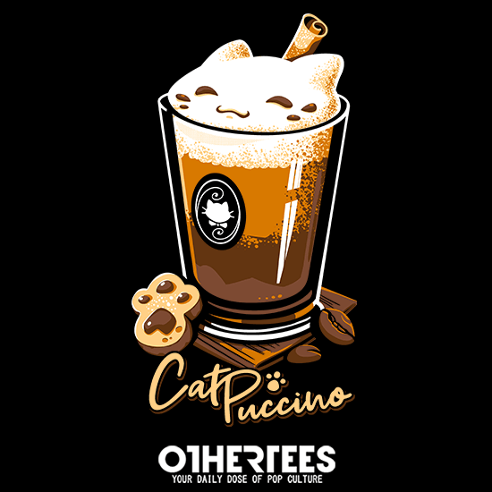 Koszulka z kawowym kotem. Koszulka Catpuccino.