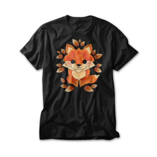 Little fox of leaves