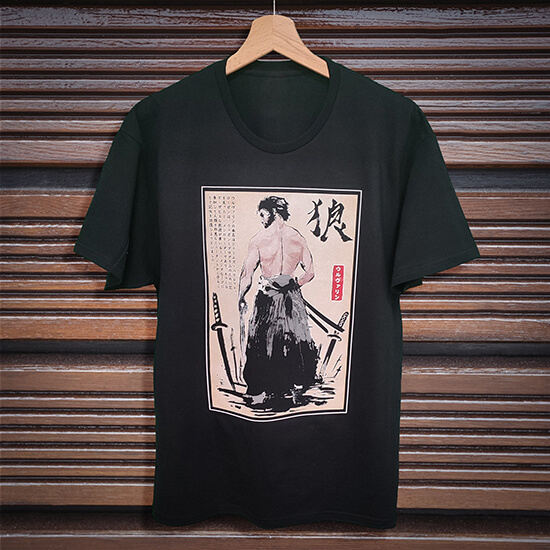 Koszulka w japońskim stylu. Koszulka z Samurajem.