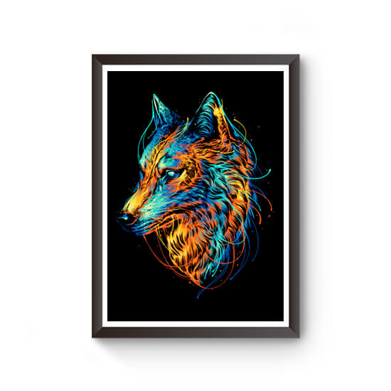 Colorful Wolf