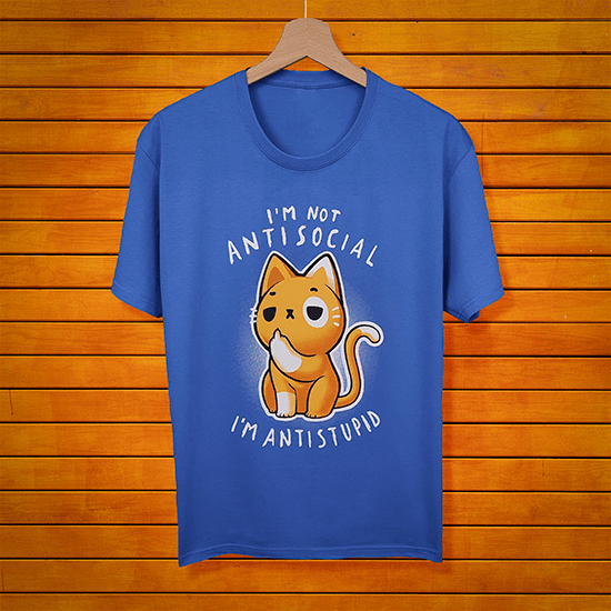 The kitty on the T-shirt will express itself for you.