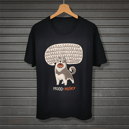 Koszulka z psem husky