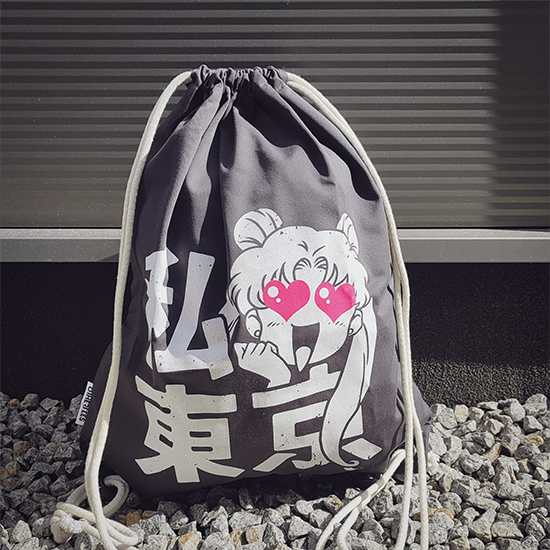Worek na plecy I heart tokyo. Worek dla miłośnika stylu japońskiego