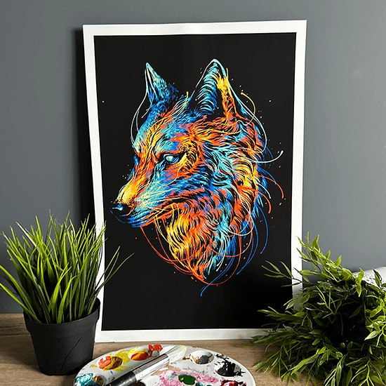 Colorful Wolf