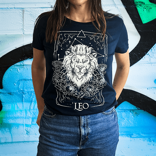 koszulka z lwem znakiem zodiaku
