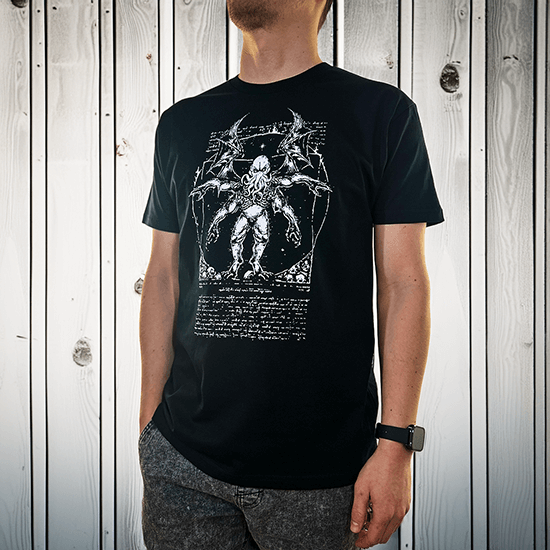 Koszulka Cthulhu witruwiański to idealna propozycja dla miłośników twórczości H.P. Lovecrafta