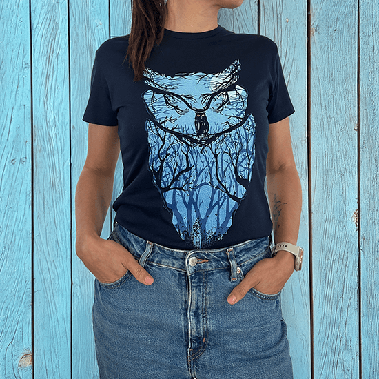Koszulka Rising Owl z mistyczną sową – symbol duchowej siły i przebudzenia